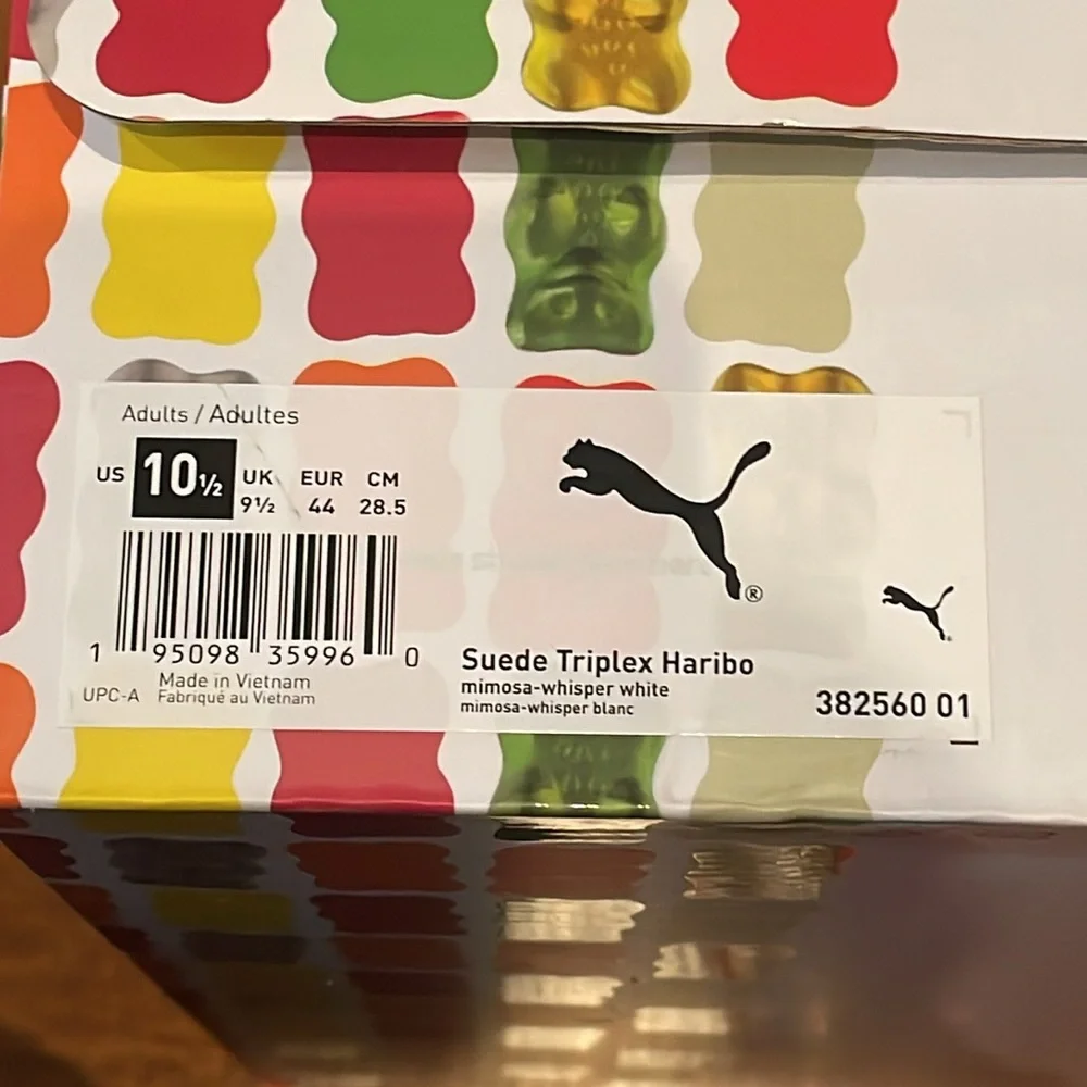 Puma Suede Triplex Haribo Mens US 10.5 EUR 44 Yellow Sneakers Shoes with Box - Picture 12 of 16